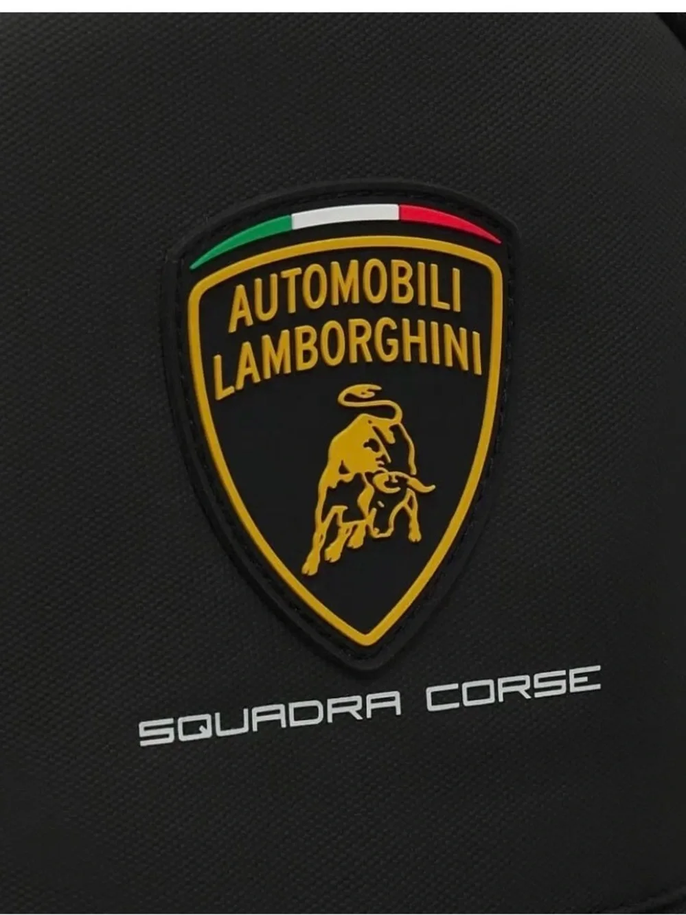 Lamborghini Black Backpack with Neon Green Stripe Details